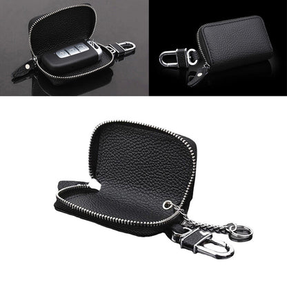 ya 5 8.7 1Pc Car Key Holder Cover Key Chain Bag Leather Remote Fob Zipper Case