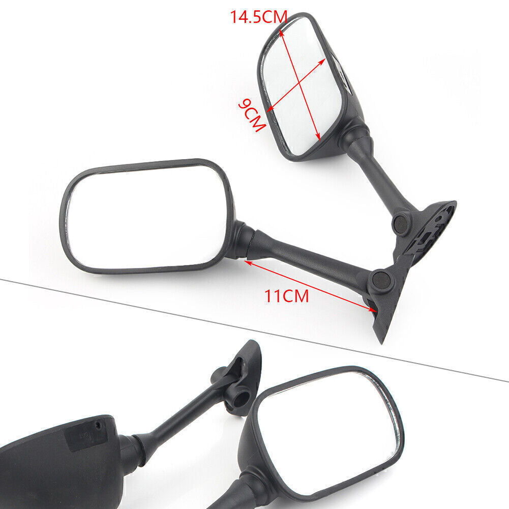 ya 4 6.21 Pair Motorcycle Rear View Side Mirrors for Suzuki SV650 SV1000S GSXR1000 2003-06