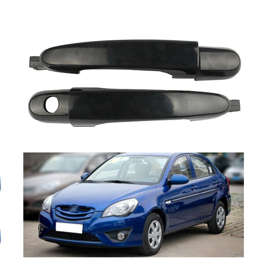 ya 13 5.27 2Pcs Exterior Front Left+Right Door Pull Handle Black For 2005-2010 Sportage