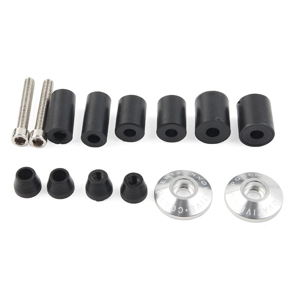 ya 5 8.7 Motorcycle CNC 7/8'' Handle Bar End Weights Handlebar Cap Plugs Dirt bike Silver
