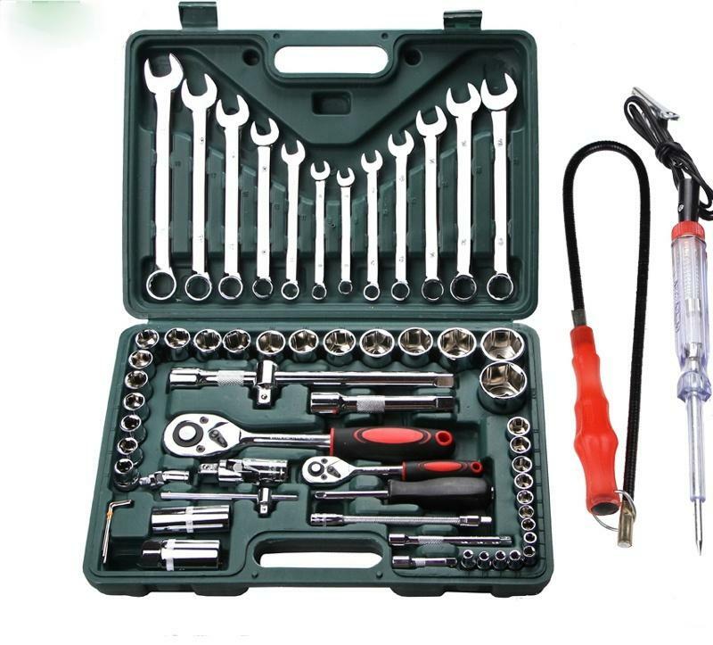 ya 17 46pcs Hand Tool Set Car Repair Tool Kit 1/4-inch Socket Spanner Screwdriver Set