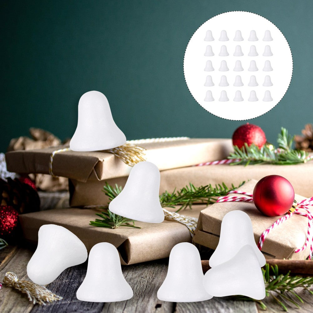 ya 25 50 Pcs Polystyrene Shape Or ments Jingle Bell Small Craft Bells