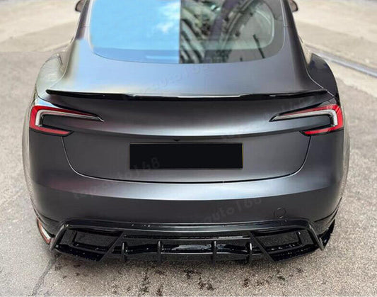 ya 10 10.28 ABS Carbon Fiber Rear Door Tail Trunk Spoiler For Model 3 2024-2025 n