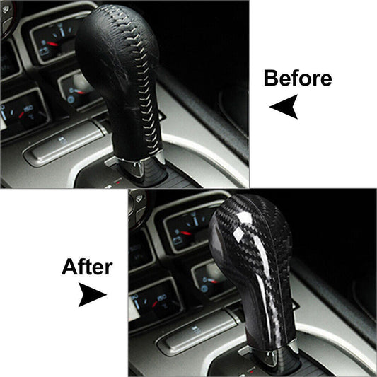ya 11 6.5 Carbon Fiber Inner Car Shift Knob Cover Shell Fit for Chevrolet Camaro 2010-2015 14