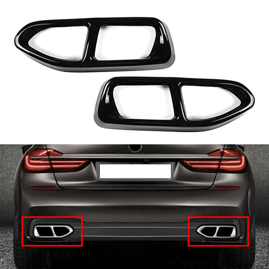 ya 4 6.17.2 Rear Tail Muffler Pipe Output Cover Trims for BMW 7 Series G11 G12 16-18