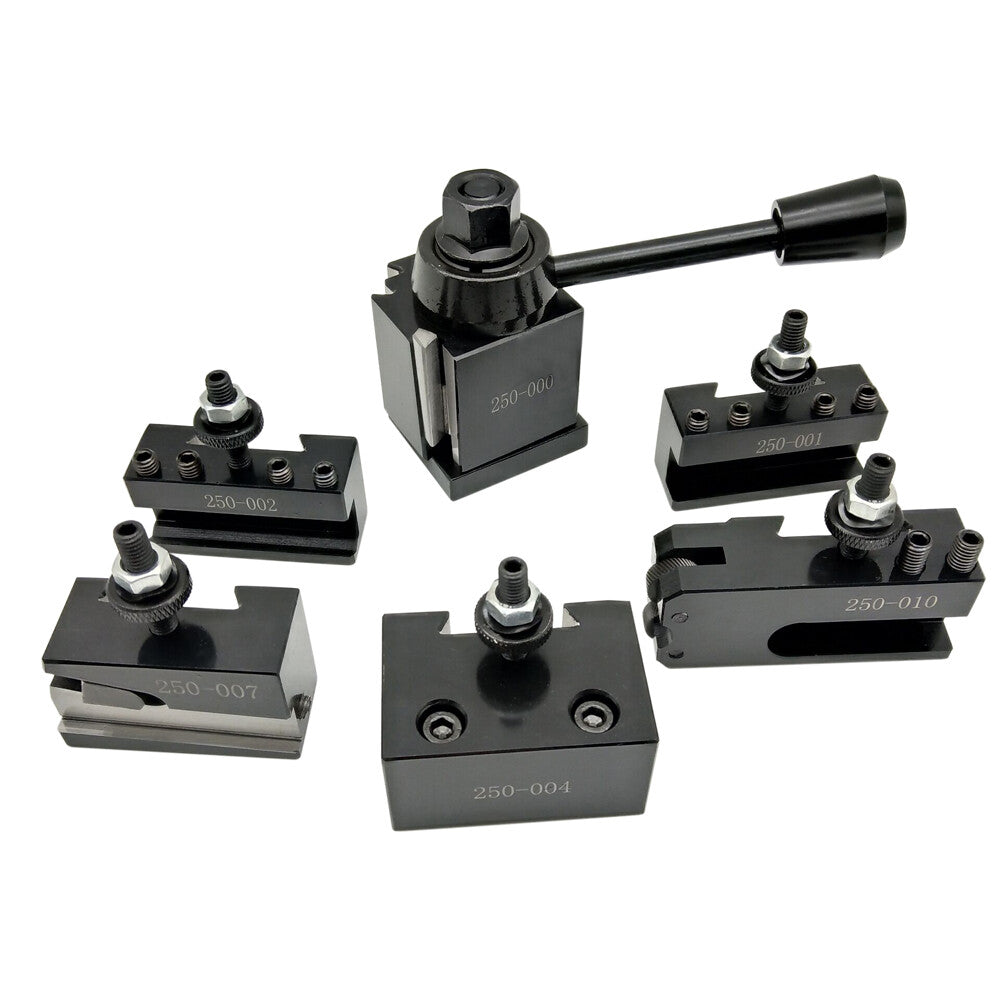 6pcs 250-000 Wedge GIB Type Cuneiform Type Quick Change Tool post Set Lathe Tool