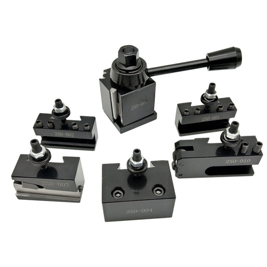 6pcs 250-000 Wedge GIB Type Cuneiform Type Quick Change Tool post Set Lathe Tool