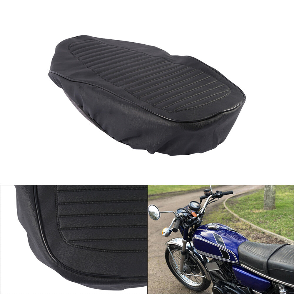 ya 5 8.7 Black Synthetic Leather Motorcycle for Seat Cover Fits for Yamaha Rd350 1972-1975