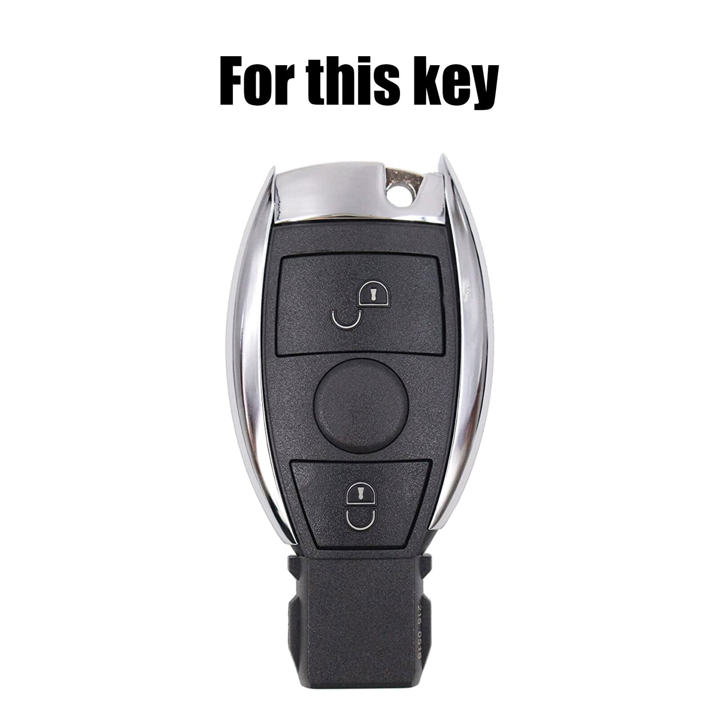 ya 5 8.7 Leather Key Fob Case Cover Remote 2 Button for Mercedes-benz A B C E S Class CLA