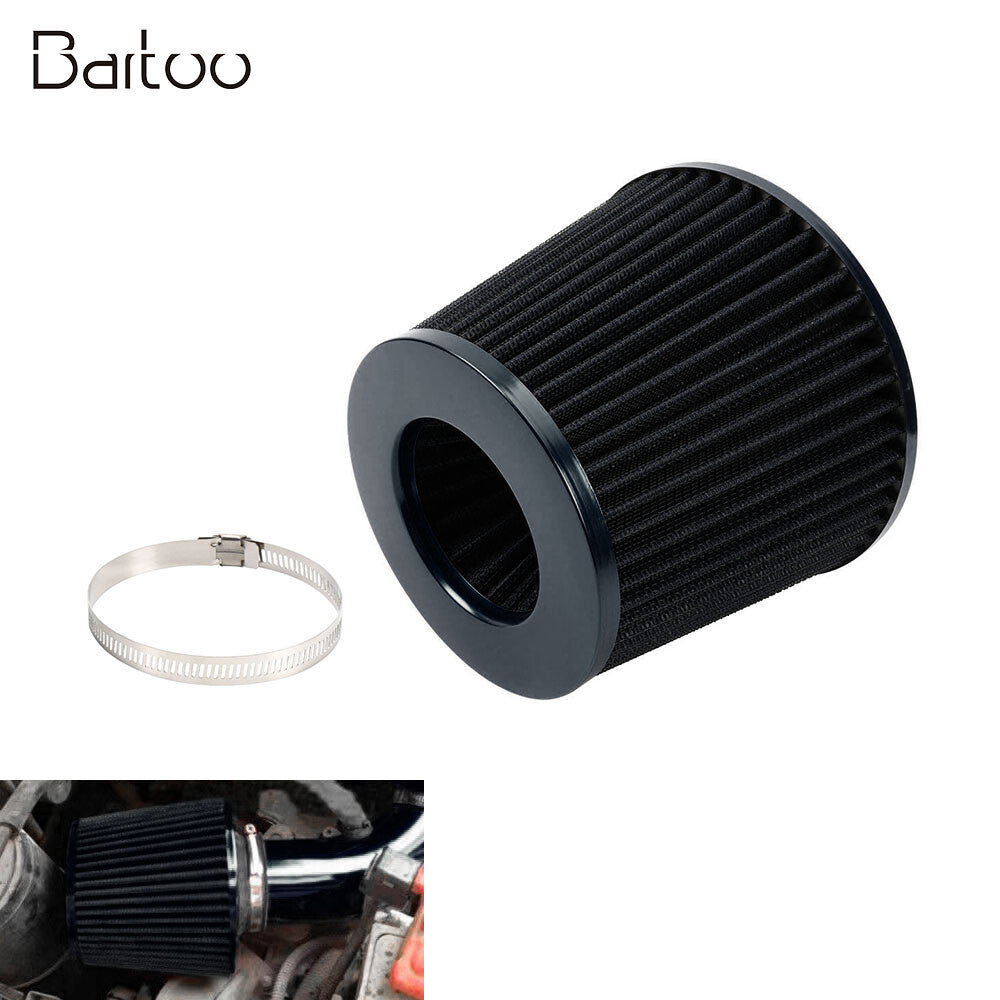 ya 12 5.22 3 76mm High Flow Inlet Cold Air Intake Cone Replacement Dry Air Filter Black
