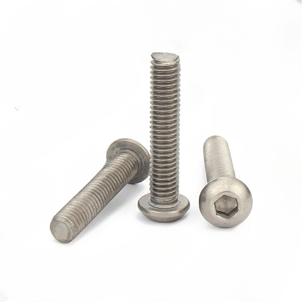 Titanium GR2 Hex Socket Bolt Button Head Screws 4# 8# 10#