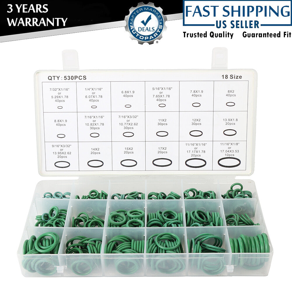 ya 5 8.7 530pcs Green Rubber Automotive Air Conditioning Compressor Seal O-Ring Seals New Products