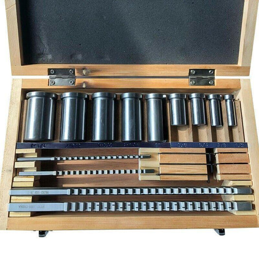 18pcs HSS Metric Keyway Broach Set 4/5/6/8mm Broaches 12-28 Cutting Broach T