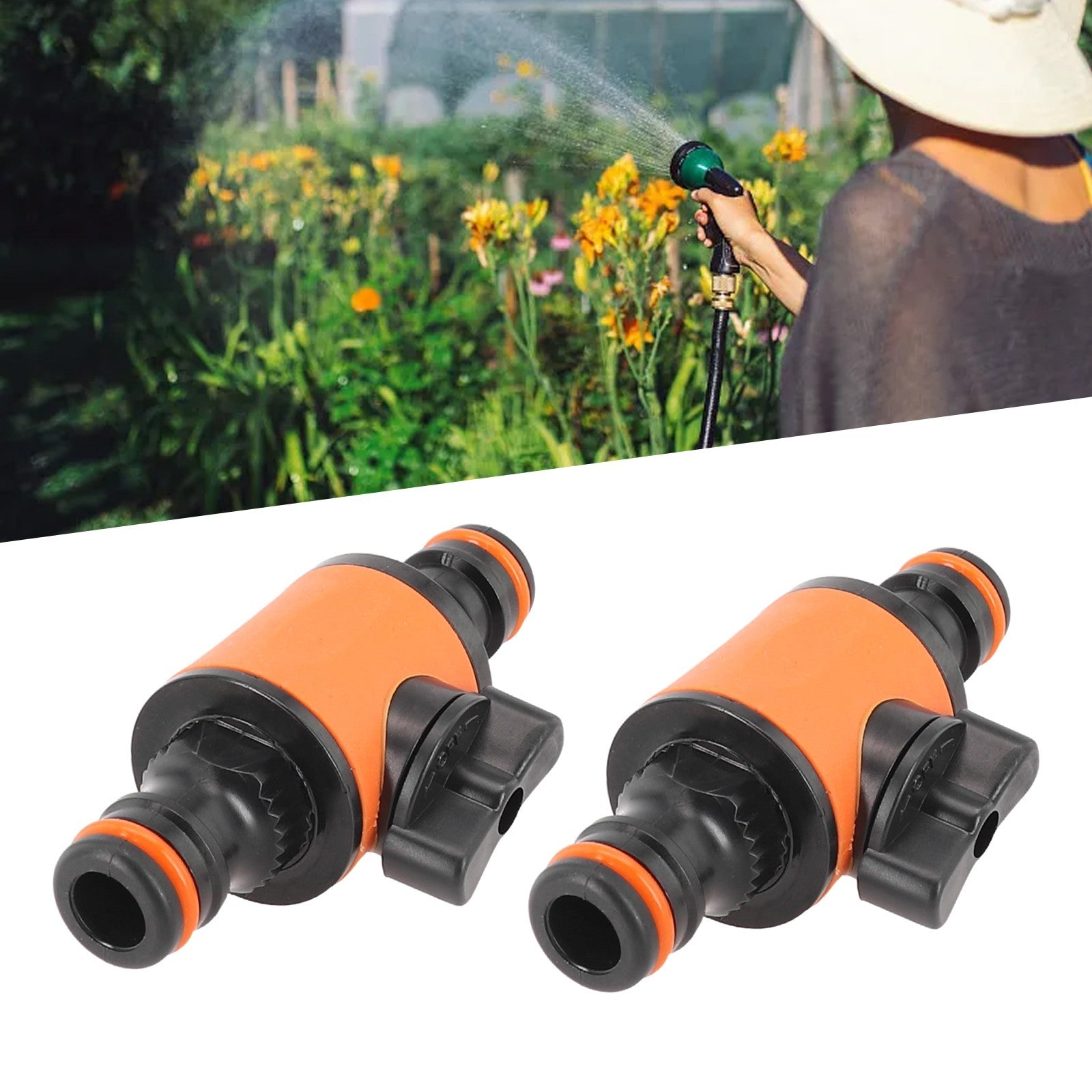 ya 14 2Pcs Hose Connector Connector Fitting Garden Hose Orange Quick Coupler