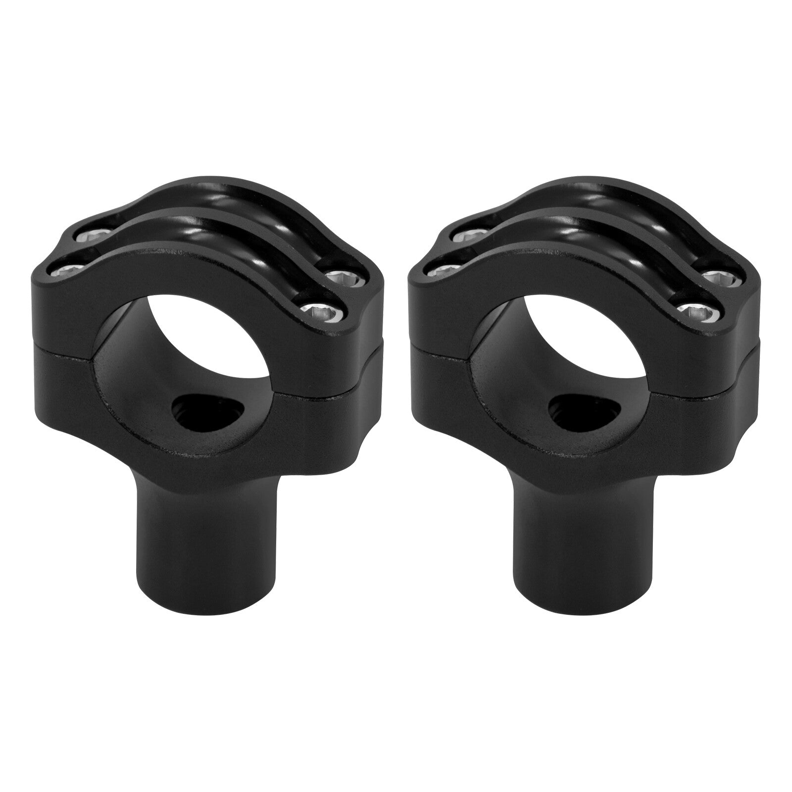 ya 5 8.7 Black Riser Clamp Mount for Harley 1.25 Handlebars Dyna Softail Road King Glide