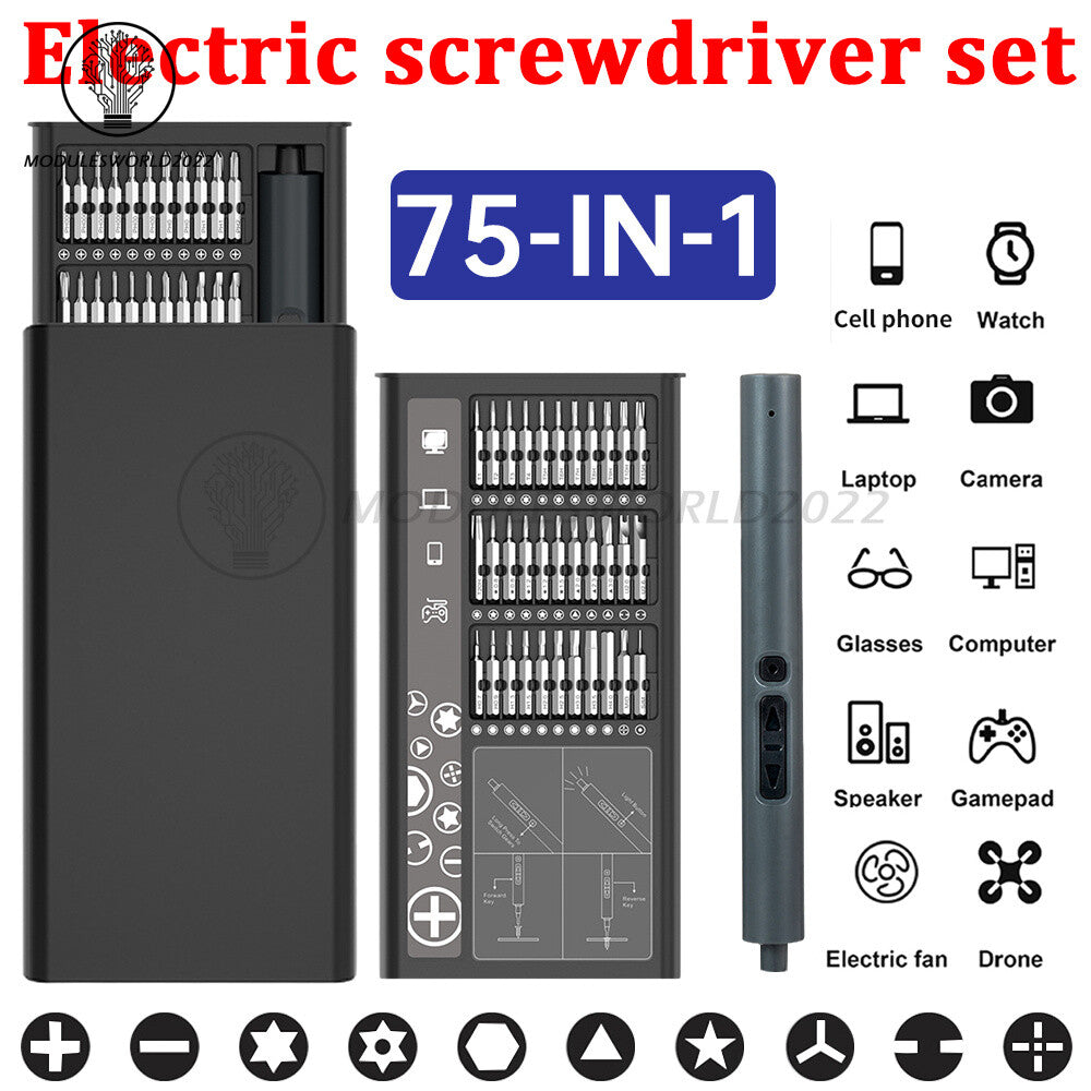 ya 26 Electric Screwdriver Magnetic 75in1 hargeable Pision Screwdriver Set