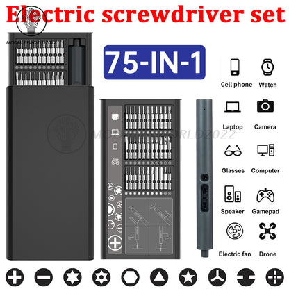 ya 26 Electric Screwdriver Magnetic 75in1 hargeable Pision Screwdriver Set