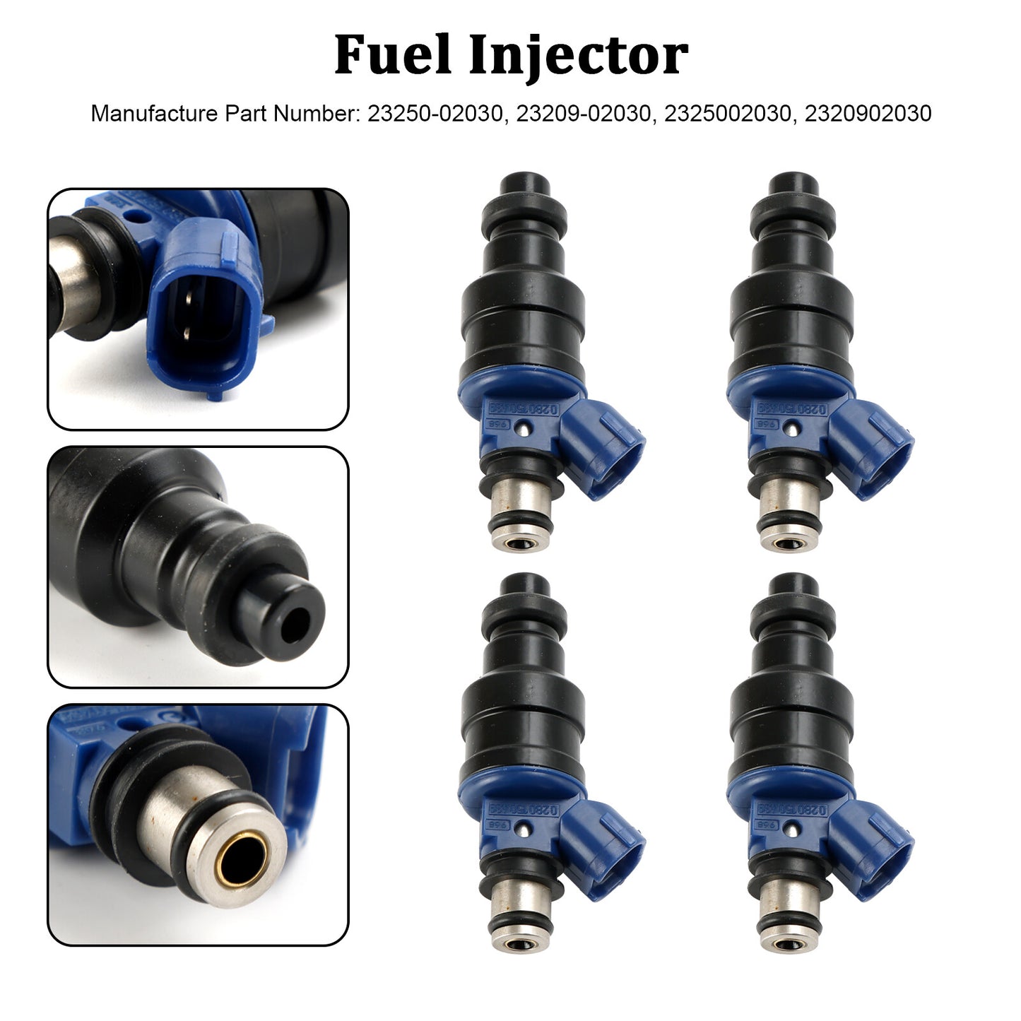 ya 1 8.5.4 4PCS Fuel Injector 23250-02030 for Carina 1992-1997 23209-02030