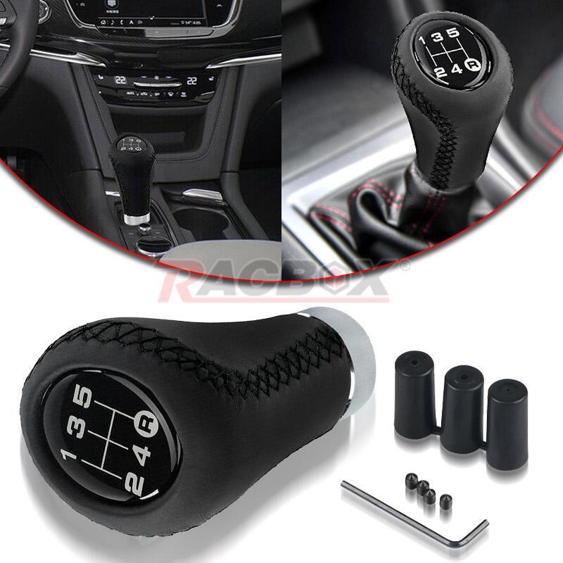 ya 11 6.5 5 Speed Car Shift Knob Gear Stick Shifter Lever Black Leather Universal for MAN ual