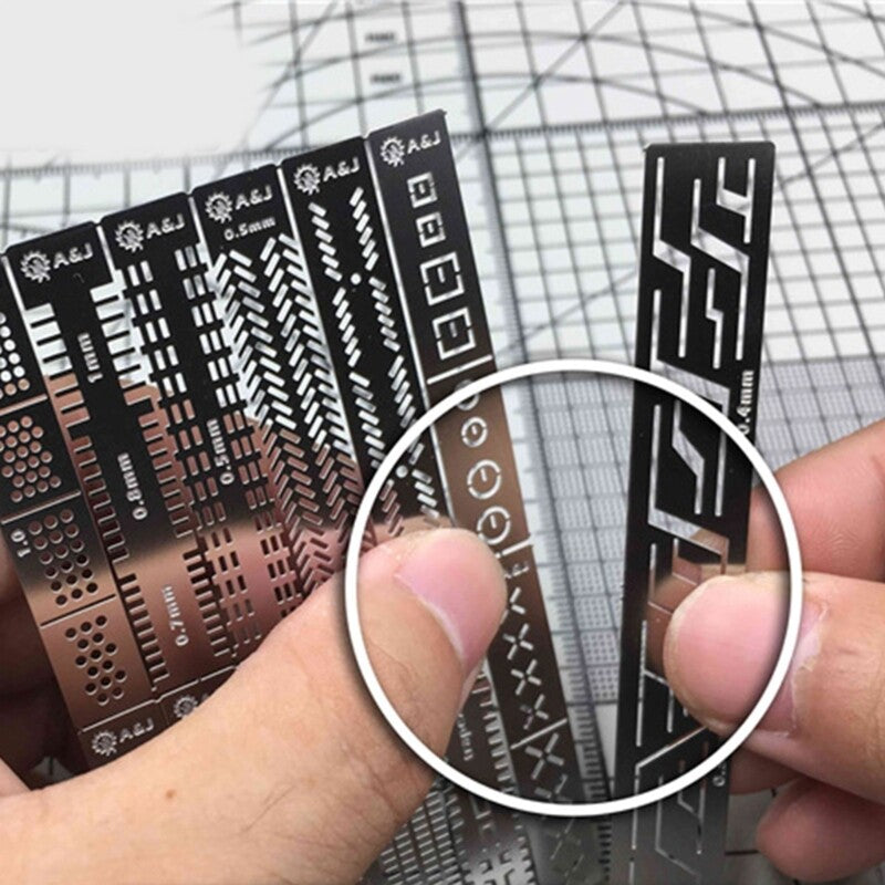 ya 14 Comprehensive Craft Ruler Carving iliary Ruler for Model and Militaries