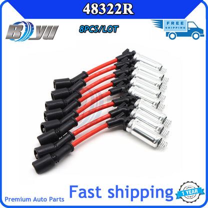 ya 5 8.7 8X 48322R New Spark Plug Ignition Wire Set For 2000-2009 for Chevy for GMC V8 for Buick