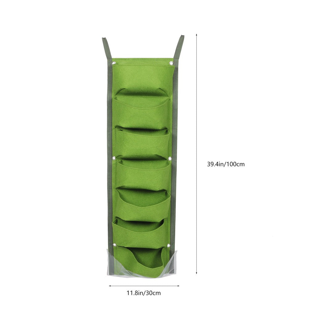 ya 14 Vertical Hanging Wall Planter Polyester Planting Bag For Garden