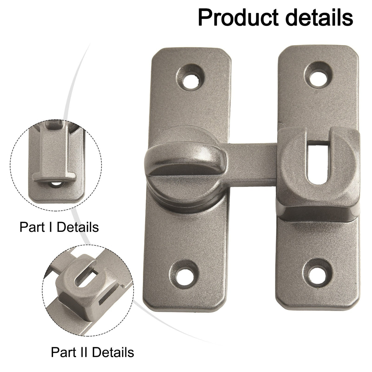 ya 15 10.20 Zinc Alloy Anti Theft Sliding Lock Suitable for Multiple Applications