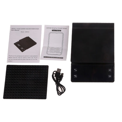 ya 17 Coffee Scales with Timer Espresso Scale hargeable Kitchen Scale 3kg Capacity
