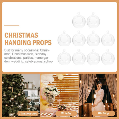 ya 25 10 Pcs Clear Fillable Or ment Balls Or ments Empty Transparent