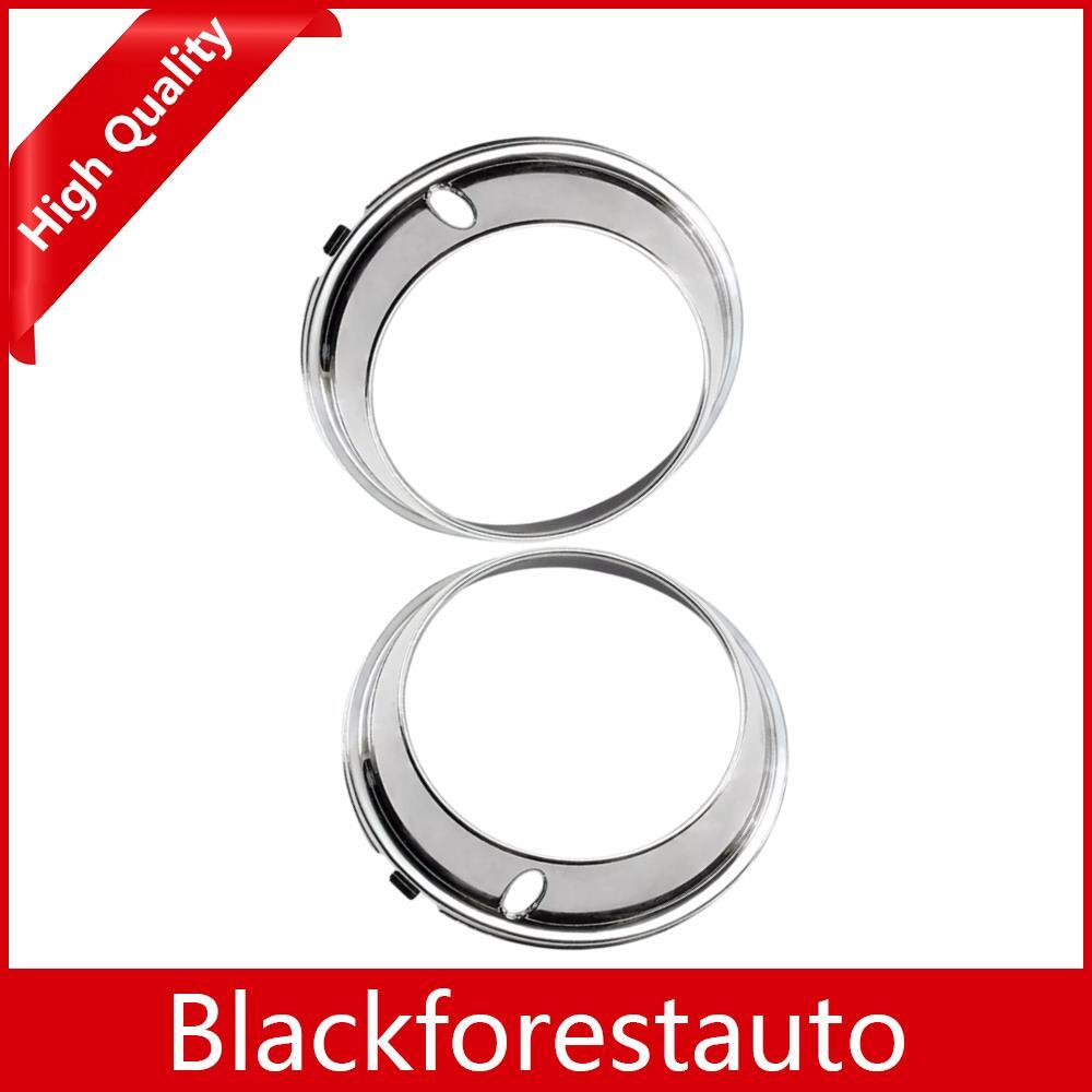 ya 13 5.27.2 2Pcs Front Fog Lamp Cover Bezel Chrome Left & Right For 2008-2011 W204 C63 AMG