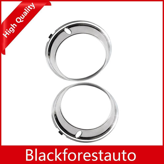 ya 13 5.27.2 2Pcs Front Fog Lamp Cover Bezel Chrome Left & Right For 2008-2011 W204 C63 AMG