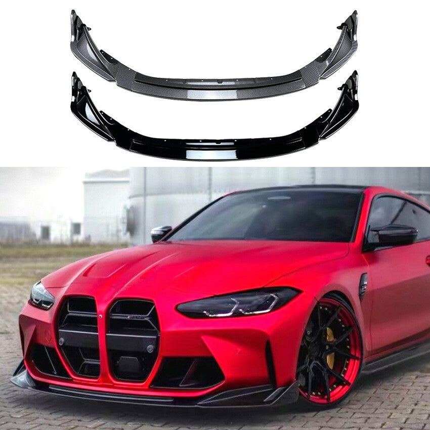 ya 4 6.17 Matte Black Front Bumper Spoiler Splitter Lip for BMW G80 M3 G82 M4 2021-2023