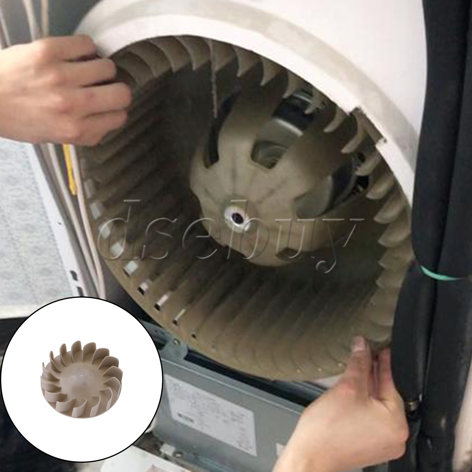 ya 26 2 Pieces Grey Plastic Dryer Blower Wheels Replacement for AP2997251 & 694089