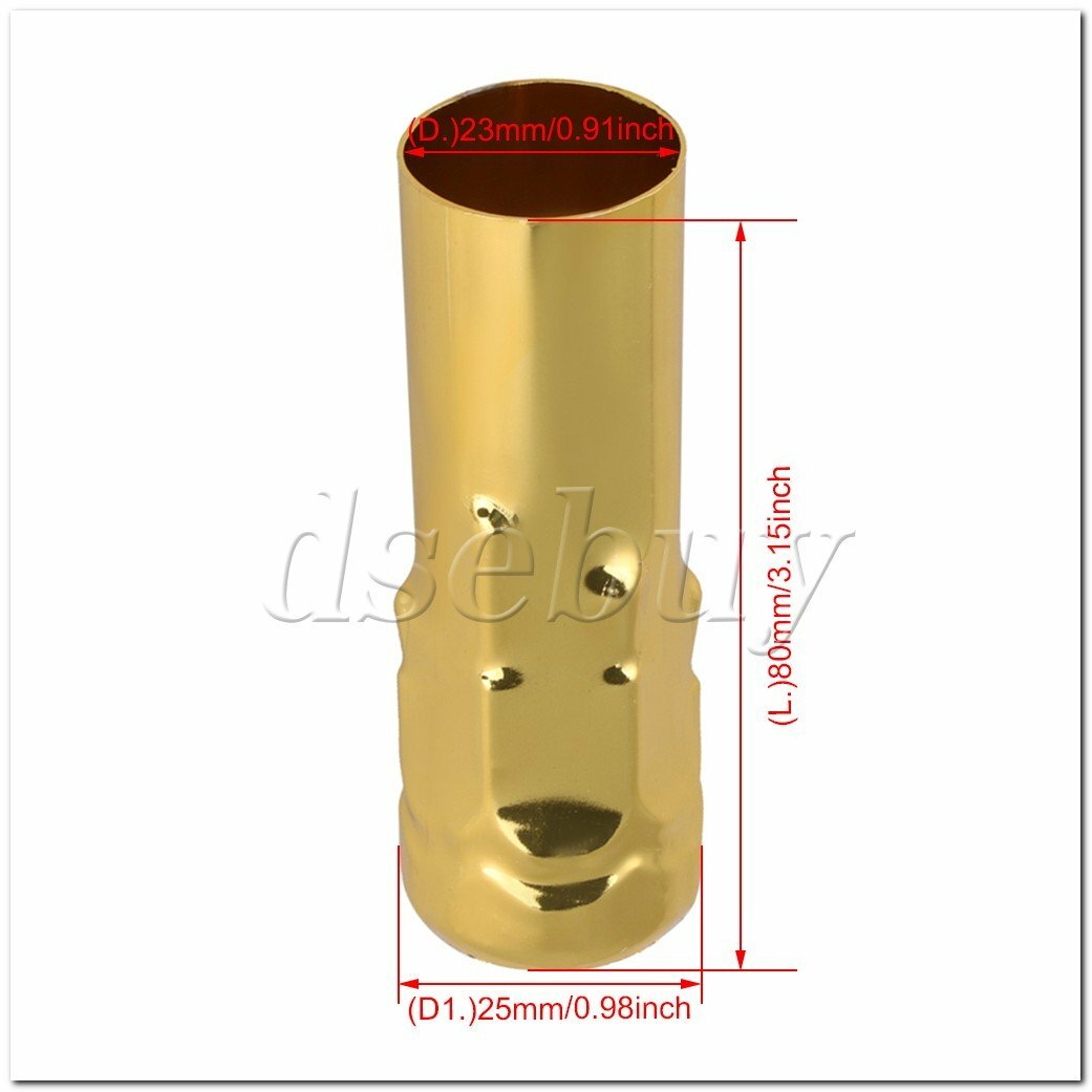 ya 14 6Peces Golden Chandelier Candle Cover Sleeves Sockets 25mm Dia 80mm Length