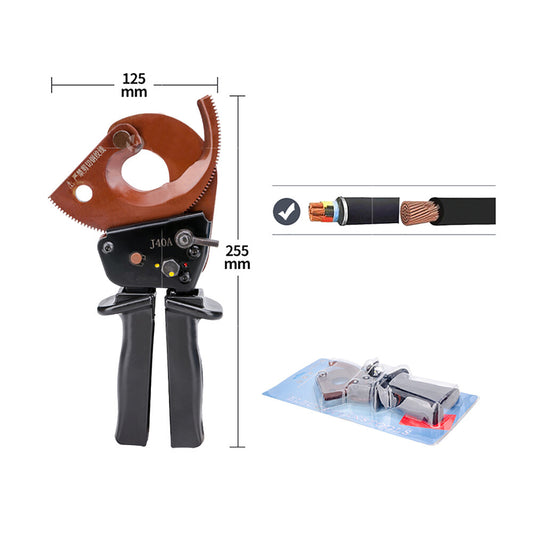 Ratchet Cable Scissors Manual Cable Cutter for 300MM2 Copper and Aluminum Cable