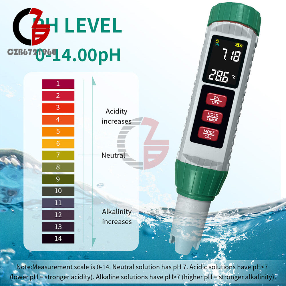 ya 26 Digital LCD Color PH /EC/TDS/Salinity/Temperature Water Quality Tester Meter Pen