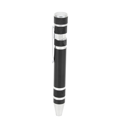 ya 26 Black Pocket Screwdriver 8 In 1 Hand Pen Screwdriver Magnetic Type