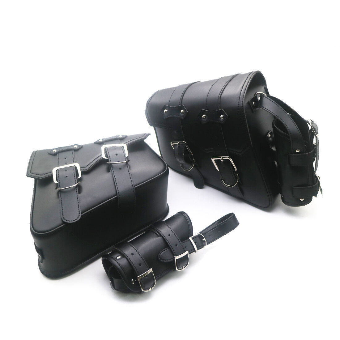 ya 11 6.5 Black Saddlebag Saddle Bag With Water Bottle Holder for Harley Sportster XL883