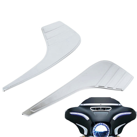 ya 7 6.11 Chrome Motorcycle Tri-Line Fairing Accents Fit for Harley Electra Glide Trike