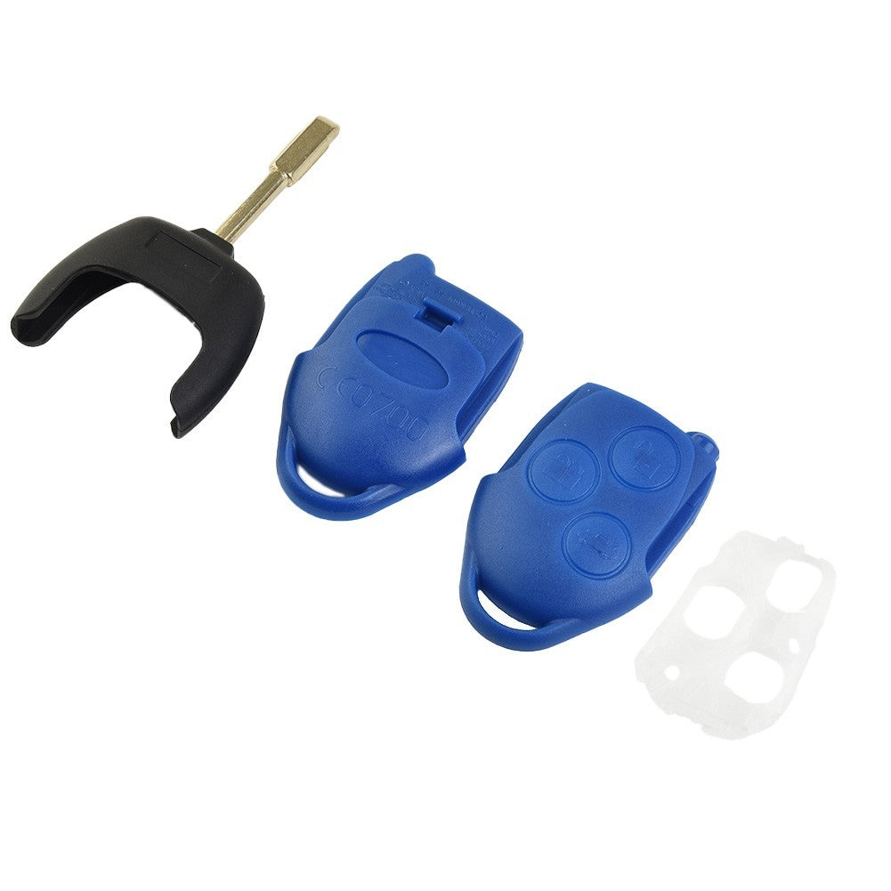 ya 5 8.7 Key-Fob Case 3 Button BLUE Remote Cover for for Ford Transit-MK7 2006 - 2014