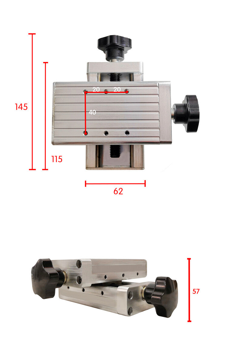 2D Manual Fine-Tuning Cross Slider High Precision Screw Slide Table 60x60MM New
