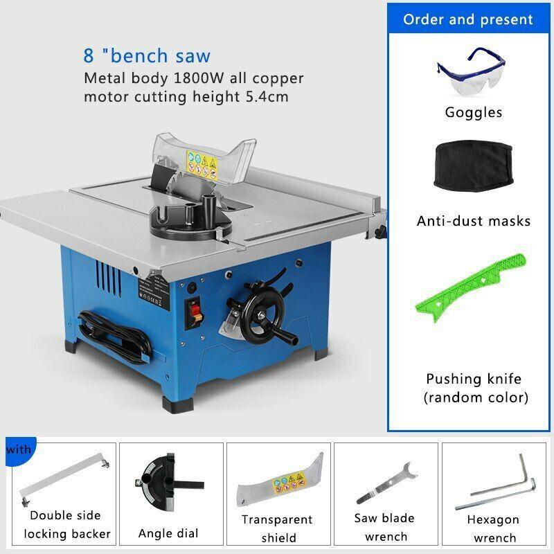 ya 26 8-Inch Household ature Woodworking Table Saw Electric Cutting Machine