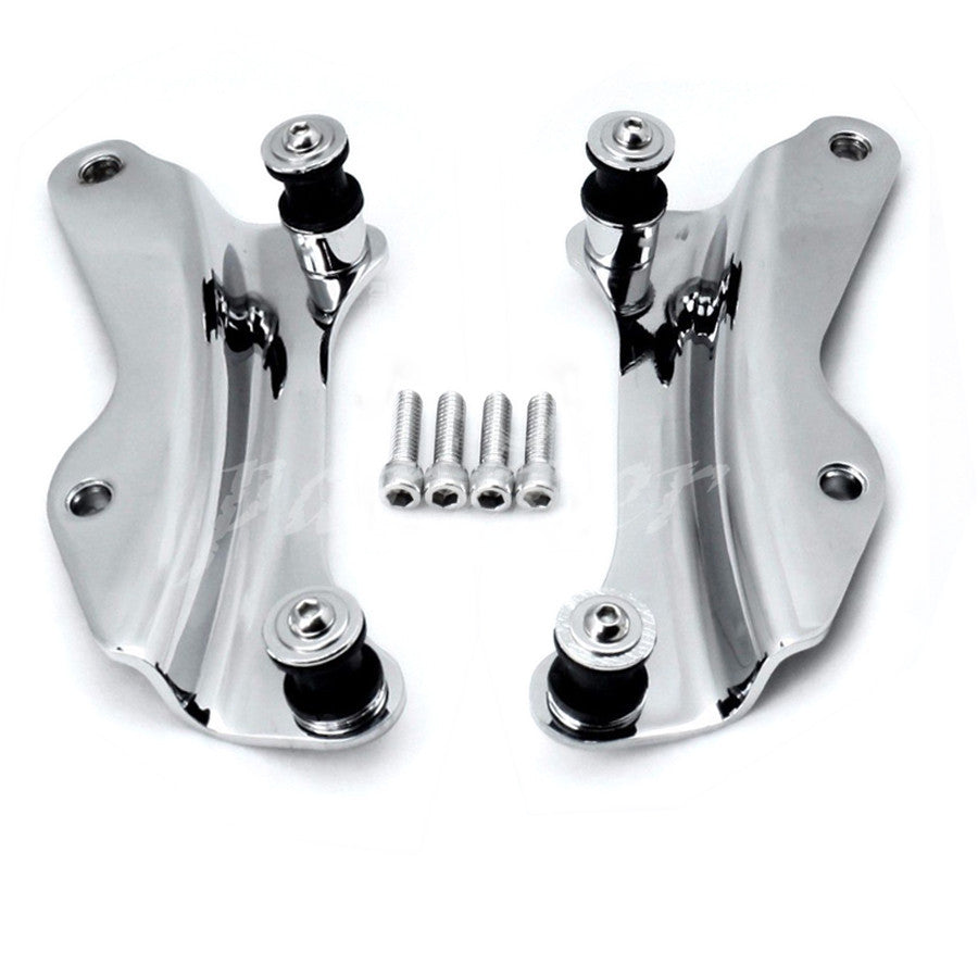 ya 12 5.21 Chrome 4 Point Docking Hardware Kit Detachable for Harley Road King FLH 14-16