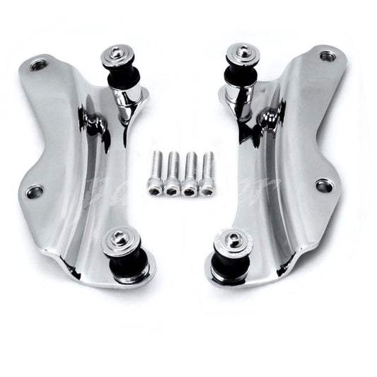 ya 12 5.21 Chrome 4 Point Docking Hardware Kit Detachable for Harley Road King FLH 14-16