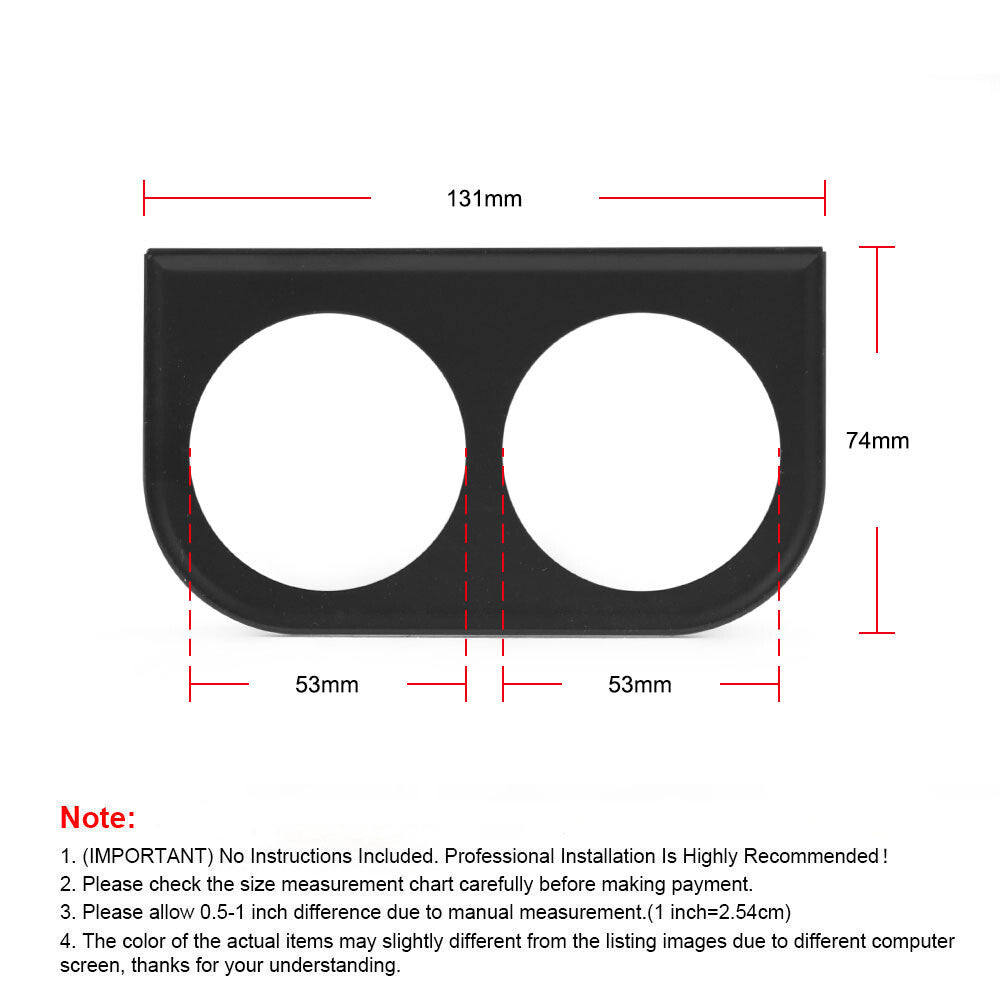 ya 5 8.7 Universal 52mm Dual Gauge Under Dash Mounting Bracket Pod
