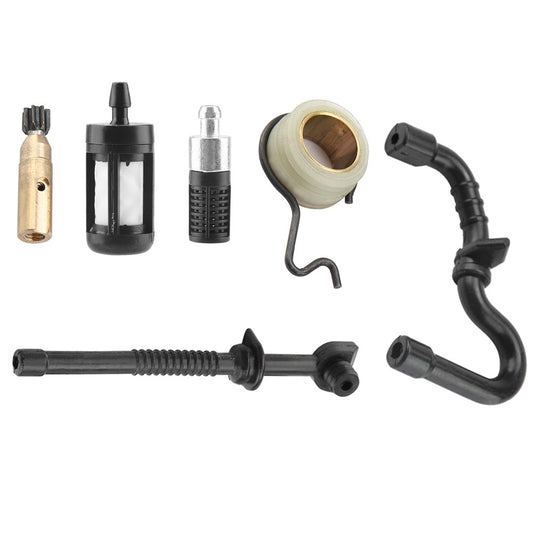 ya 17 For MS180 MS170 018 017 Chainsaw Oil Pump Worm Gear Fuel Hose Filter Kit