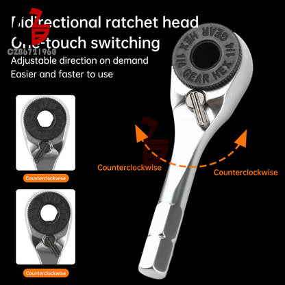 ya 26 1/4 Ratchet Spanner Ratchet Wrench Spanner 6.35mm Screwdriver Hex Torque Wrench