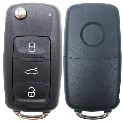 ya 5 8.7 Flip Car Key Fob Remote Case Shell 3Button for VW Transporter for Golf Mk6 Cab Plus