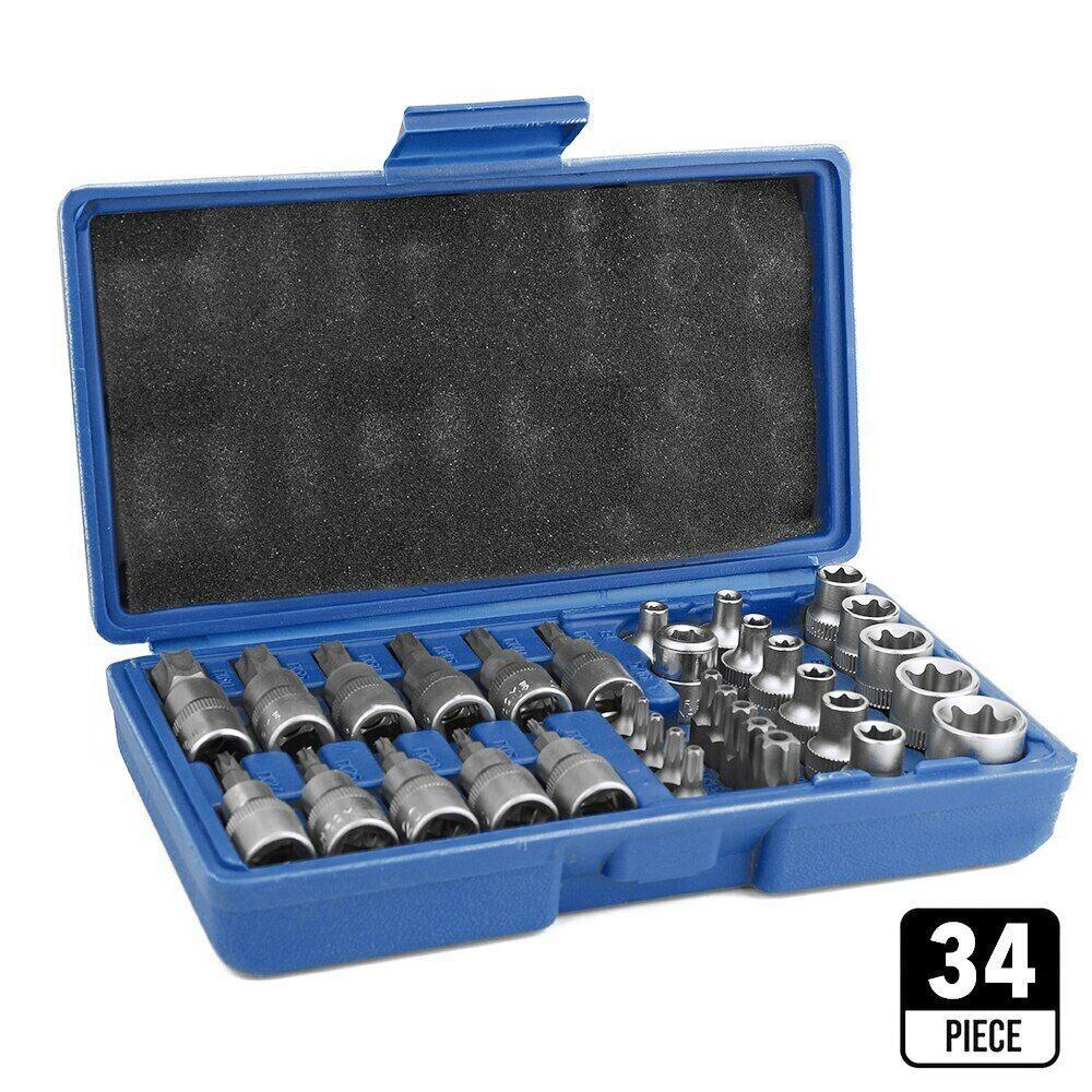 ya 26 Sleeve Tool Kits for Car Motor Repairing Socket Set Wrench Female Torx 