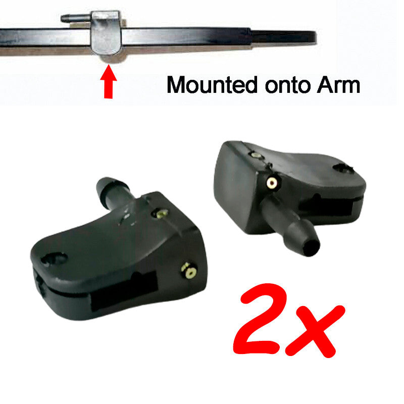 ya 13 Front Windshield Washer Nozzles Jet Spray Van Trunk For Wiper Arm 12mm Universal